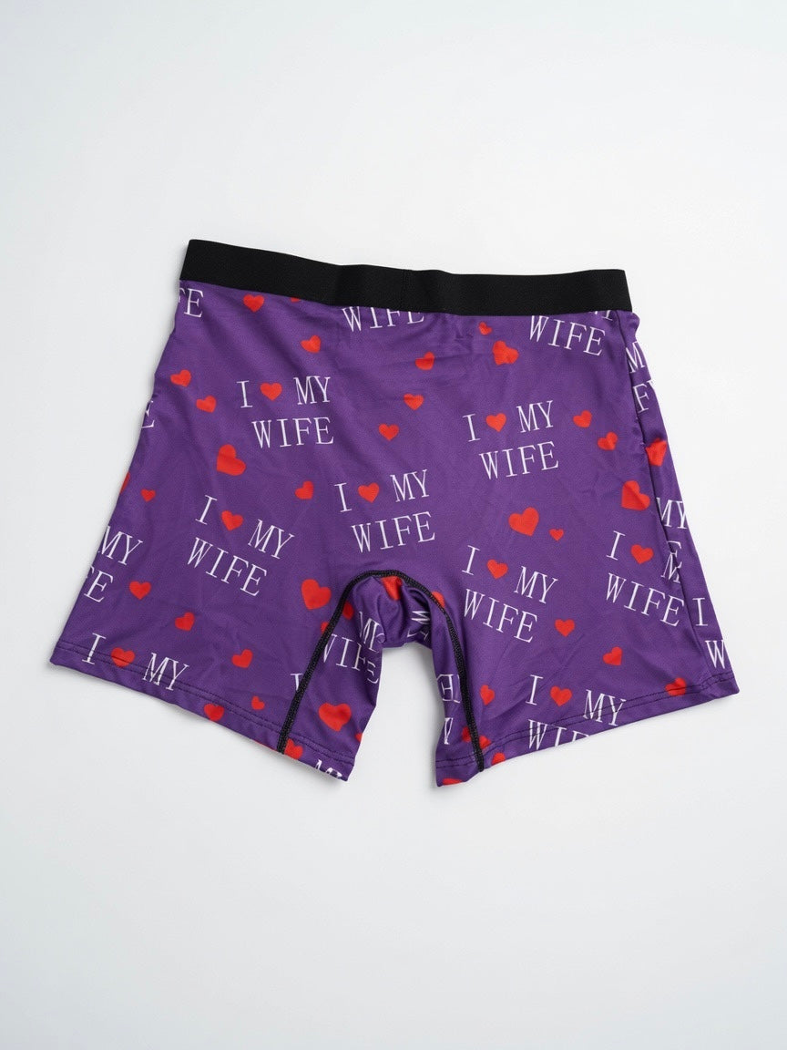 Love My Wife Briefs(Purple)