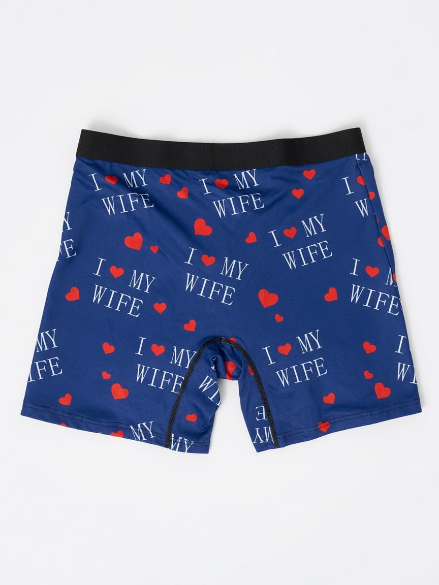 Love My Wife Briefs(Blue)